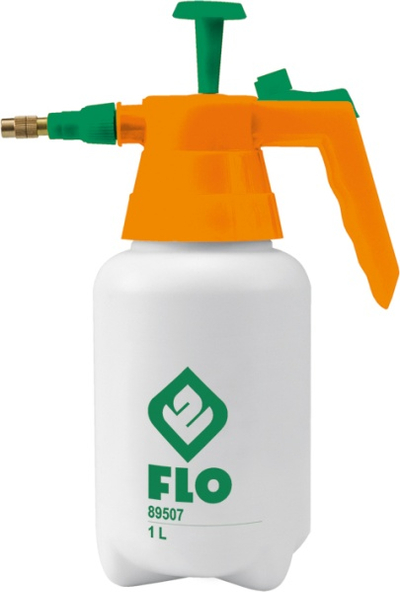Рачен прскалник со притисок Flo 89507, 1L, бронзена млазница, портокалов