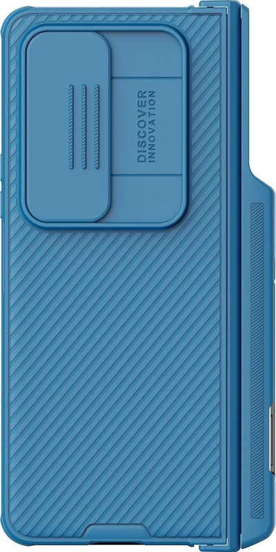 Kllëf telefoni Nillkin CamShield Pro për Samsung Galaxy Z Fold4, me kapak kamere që rrëshqet, me këmbë mbajtëse, blu