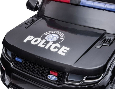 Makinë policie elektrike Lean Cars BBH-021, 12V, me telekomandë, e zezë