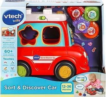 Lodër interaktive Vtech Little Driver's Car 61487, formë veture, shumëngjyrëshe