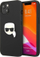 Futrollë telefoni Karl Lagerfeld KLHCP13SPKMK, për iPhone 13 mini 5.4", hardcase lëkurë, e zezë