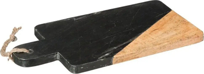 Dërrasë prerëse Secret de Gourmet Black Marble Geom HYGGE15x30, mermer dhe dru, 15x30 cm, e zezë
