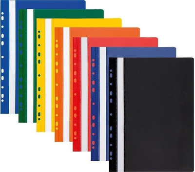Dosje me kapëse Panta Plast A4, PVC, euro-perforim, e verdhë, 10 copë