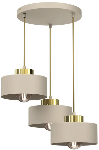 Lampë varëse tresh Luminex Marti 9932, moderne, bezhë me ari
