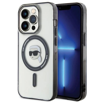 Kllëf telefoni Karl Lagerfeld KLHMP15LHKHNOTK, iPhone 15 Pro 6.1", hardcase transparent, MagSafe