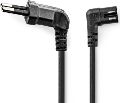 Kabllo rryme Nedis IEC-320-C7, 3 m, këndore, e zezë