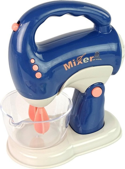 Set lodrash kuzhine Leantoys Kitchen Accessories, mikser edhe tostier, për kalamoj 3+, blu