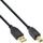 Kabllo USB InLine USB 2.0 A në B, 1.5m, konektorë të pozicionuar me ar, i zi