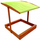 Rërishte druri Eco Toys SP0838, 120x120cm, me tendë, mbyllëse, ngjyrë druri