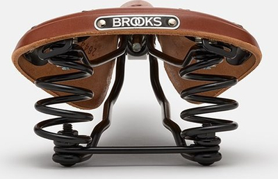 Shalë biçiklete Brooks Flyer, lëkurë natyrale, susta çeliku, ngjyrë honey