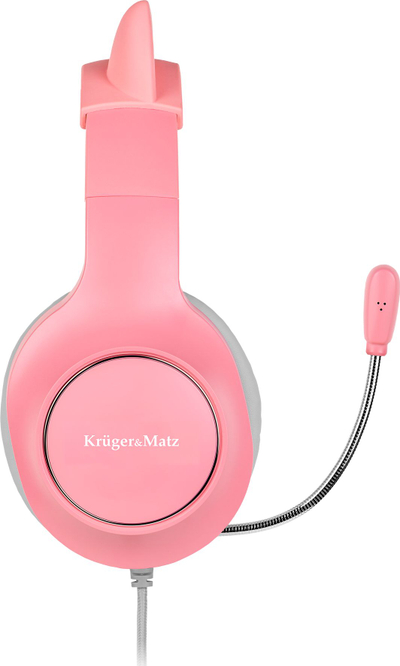 Гејминг слушалки за деца Kruger&amp;Matz KM0658, со микрофон, розова