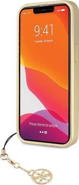 Mbrojtëse telefoni Guess GUHCP14XGF4GGR për iPhone 14 Pro Max, koleksioni 4G Charms, gri