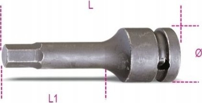 Çelës goditës BETA 728ME, 3/4", 12 mm, gri