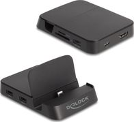 Stacion docking DeLOCK për smartphone, 4K HDMI, 3x USB, gri