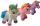 Lodër pelushi DEEF Unicorn VIC03995, 24cm, rri në këmbë, me plot ngjyra