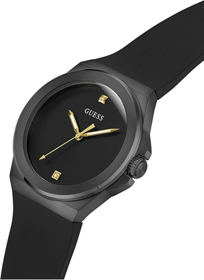 Orë për meshkuj Guess Vinyl GW0790G2, e zezë