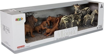 Set figurina safari LeanToys, 7 pjesë, plastikë, multikolor