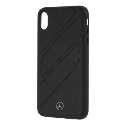 Kapak telefoni Mercedes MEHCI65THLBK, për iPhone Xs Max, lëkurë, i zi