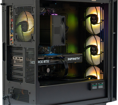 Kompjuter gaming Game X G300, Ryzen 7 7700X, 32GB RAM, RTX 4070, 1TB SSD, i zi