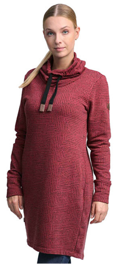 Fustan LOAP Ebunka, i kuq/burgundy