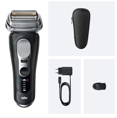 Електричен брич Braun Series 9 Pro+ 9600s, без кабел, водоотпорен, сребрен