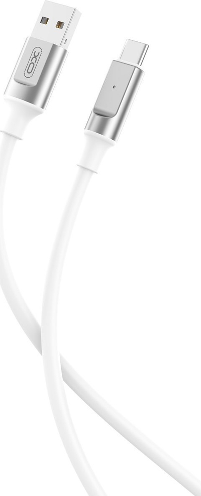 Kabllo karikimi XO NB251 USB në USB-C, 1m, 6A, e bardhë