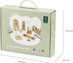 Set lodrash zhvilluese PolarB Baby Box, Montessori, 0 18 muaj, shumëngjyrësh