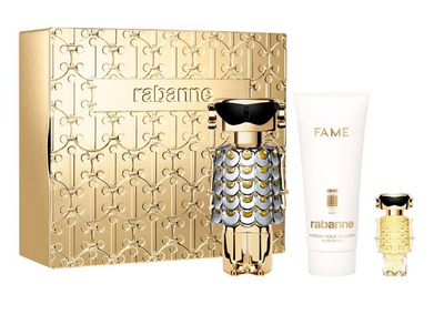 Set Paco Rabanne Fame, Eau de Parfum, 80ml + losion për trup, 100ml + mini, 4ml