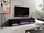 Kredencë TV Bed Meble RTV Polo, 180x33x39cm, me oxhak elektrik, e zezë