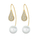 Vathë për femra CRYSTalp LuxePearl 42369.G, të artë/ të bardhë