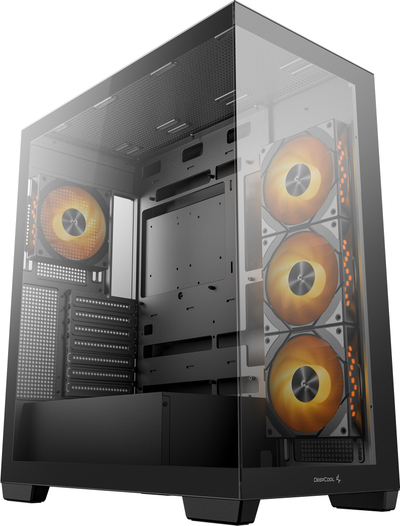 Kase kompjuteri DeepCool CG580 4F, MIDI Tower, 4x ventilator 120mm, e zezë