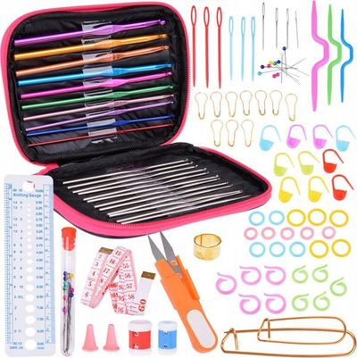 Set grepa crochet Jokomisiada ZA5319, 100 copë, 0.6-6.5 mm, me kuti
