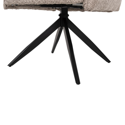 Karrige ngrënieje Zorin me tapiceri 64x66x94,5Hcm (HM9846.07), bezhë/ zezë