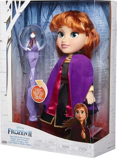 Kukull Disney Frozen 2 Elsa, me skeptër muzikor, 35cm, ngjyrë blu