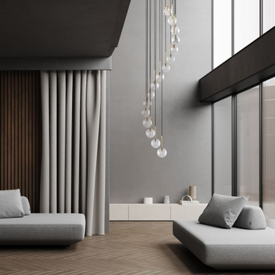 Luster varëse TK-Lighting Aurora, 1xG9, Ø50cm, e zezë ari