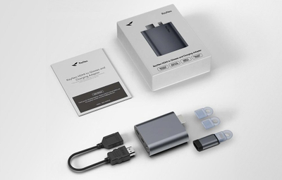 Adapter HDMI në USB C Deltaco RayNeo, Full HD 120Hz, PD, gri