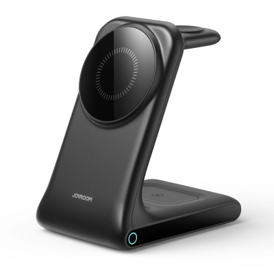 Karikues wireless 3 në 1 Joyroom JR-W15, MagSafe, 15W, i zi