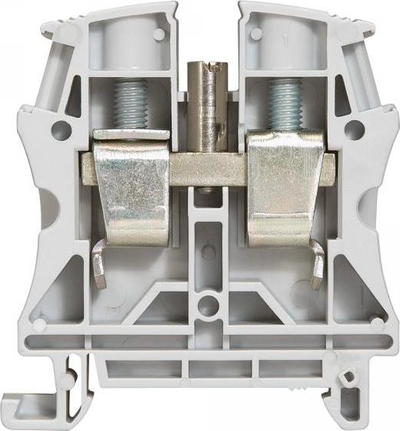 Terminal hekurudhor Legrand 2 përçues, 16mm², TH35, gri