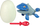 Lodër dinosaur LeanToys Mosasaur set me vezë, DIY me kaçavidë, blu
