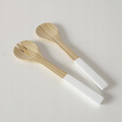 Set lugë sallate Boltze Home Bambo, bambu, shumëngjyrëshe