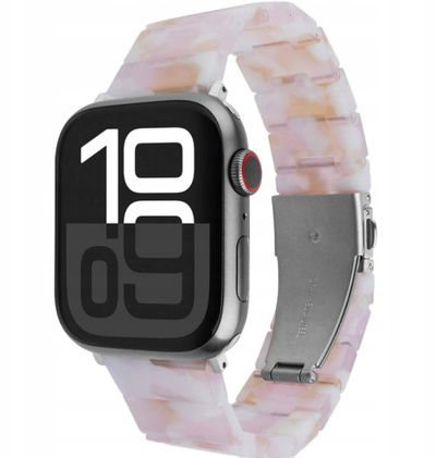 Rrip ore i mençme FIXED Resin Strap për Apple Watch 38/40/41mm, rrëshirë epoksi, Candy Pink