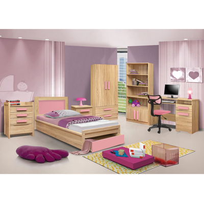 Shtrat me sirtar Playroom HM330.02, 90x190cm, sonoma rozë