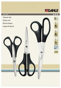 Set gërshërë Dahle Home, 3 copë, çelik inox, argjendtë e zezë
