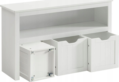 Organizues lodrash VASAGLE TOY STORAGE, 30x102x60cm, me rrota, i bardhë