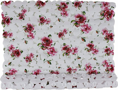 Tapet dushi Aquastyle Roses, kundër rrëshqitjes, 54x54 cm, me lule rozë