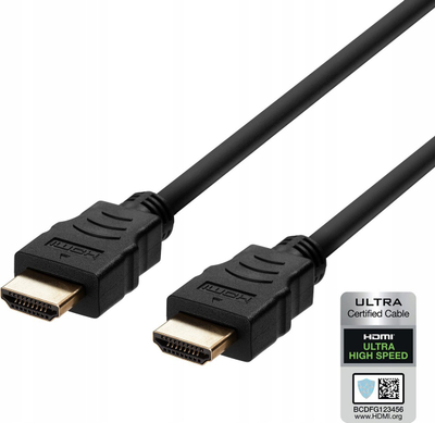 Kabllo HDMI Deltaco Ultra High Speed, 5m, 8K 60Hz, e zezë