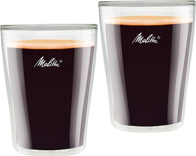 Set gota kafeje Melitta EspressoAmericano, 0.2L, xham me dy shtresa, transparente