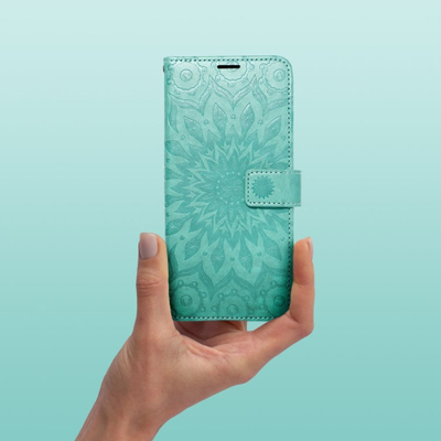 Kapak libër OEM Mezzo për iPhone 14, me mandala, jeshil