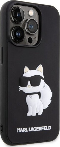 Kapak telefoni Karl Lagerfeld KLHCP14L3DRKH, për iPhone 14 Pro, hardcase silikon, i zi