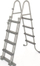 Shkallë pishine Bestway Safe Ladder 58331, për pishina deri 122cm, metal, gri
